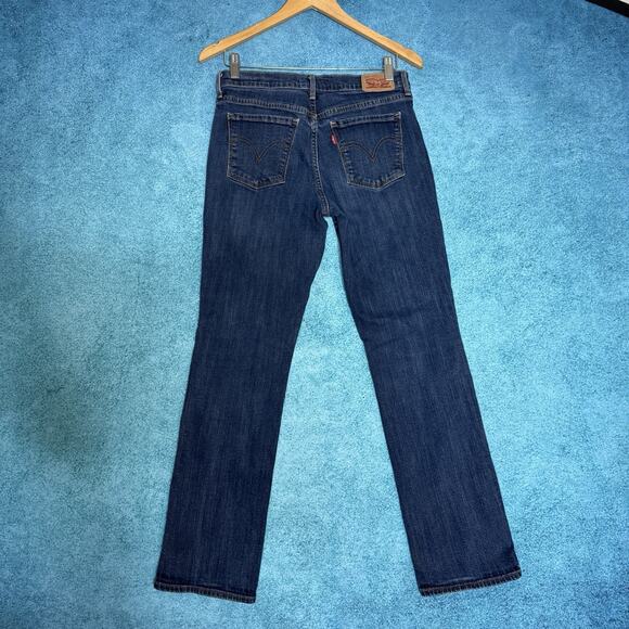 Levi's 505 Jeans Women's Size 28x30 Blue Denim Mid Rise Straight Leg - Picture 2 of 14